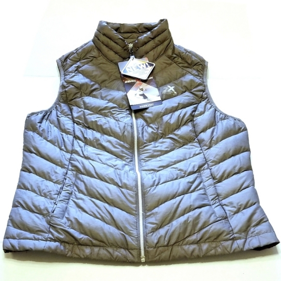 🆕️ ZeroXposur Women's Large Grey Down Vest 20379 - Picture 3 of 8